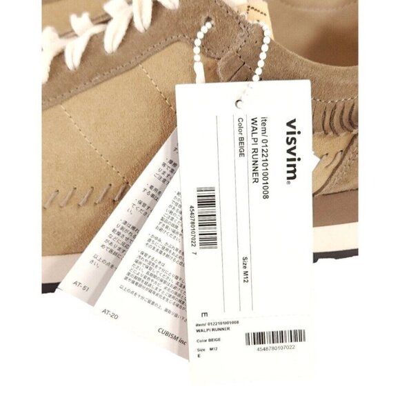 Visvim Walpi Runner Size 12 45 Mens Beige Sneakers New - Picture 7 of 12